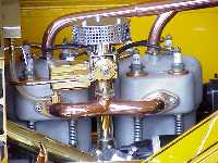 quarter scale model auto, engine detail view