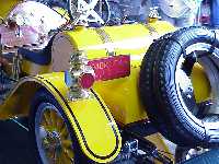 quarter scale model auto, rear view