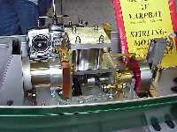 Stirling powered boat, view 2